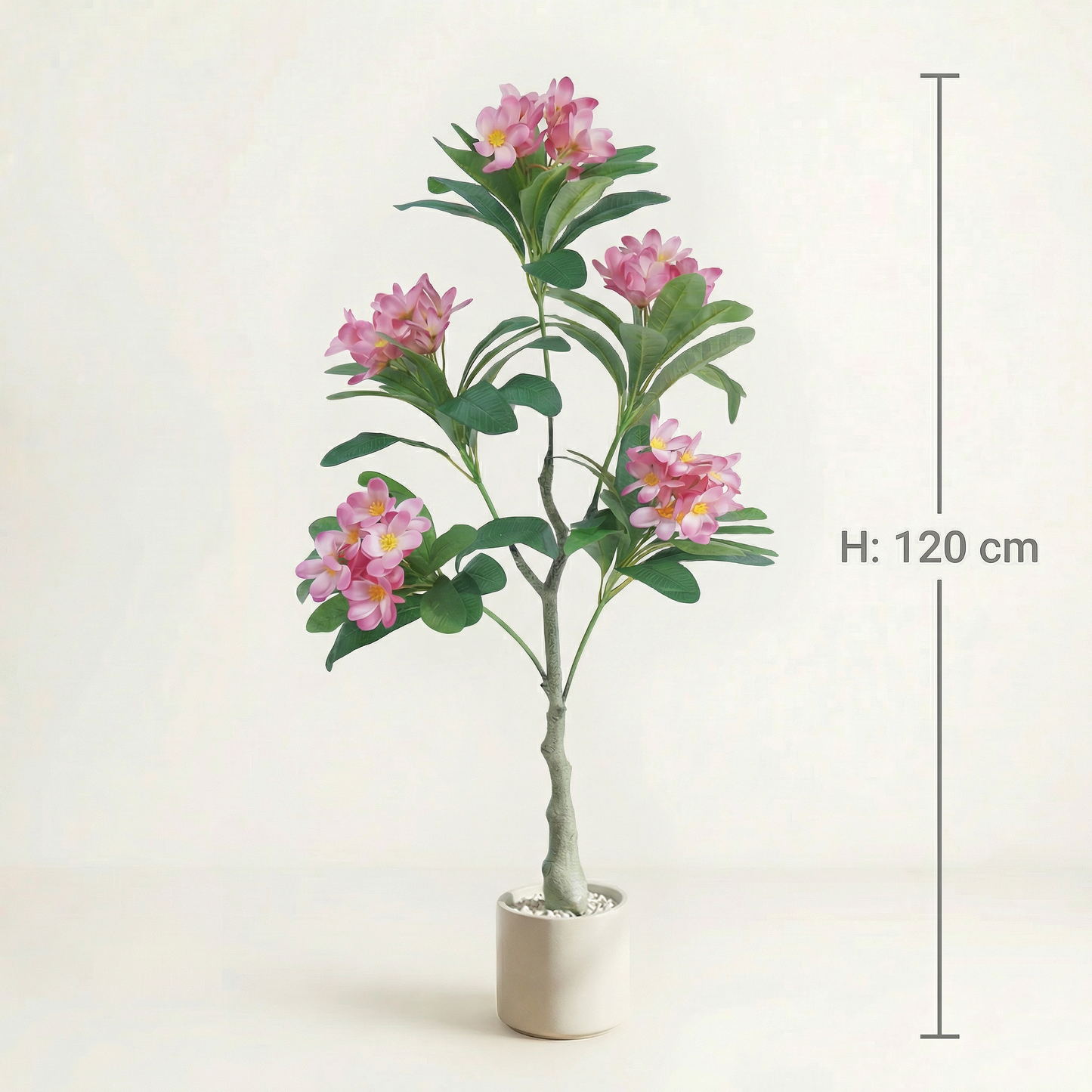 Kunstmatige Plumeria-boom Roze 120 cm met sierpot