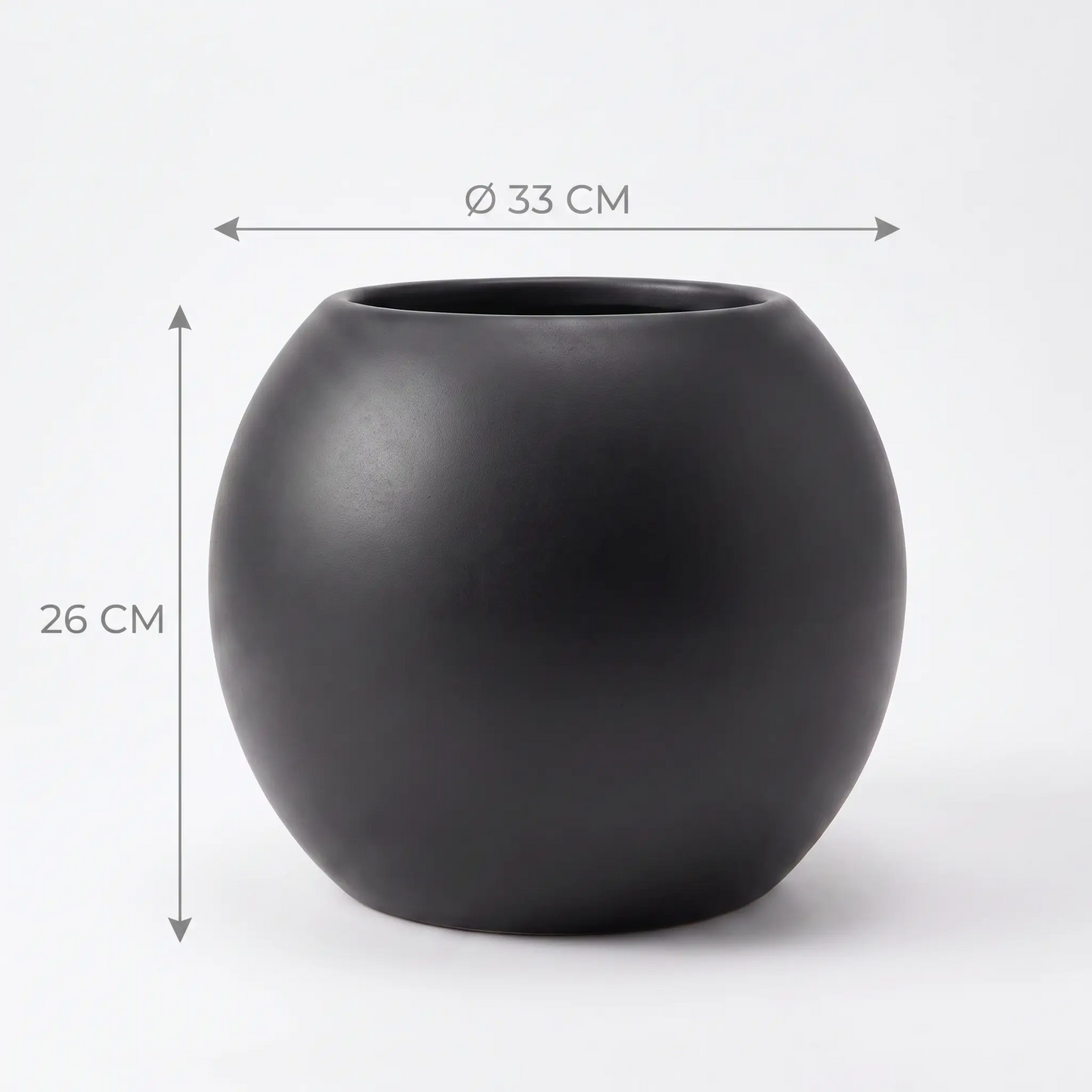 Urtepotte Ø40 cm kugleformet hvid PLENA