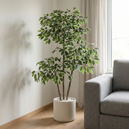 Kunstmatige Ficus Benjamina 150 cm met sierpot
