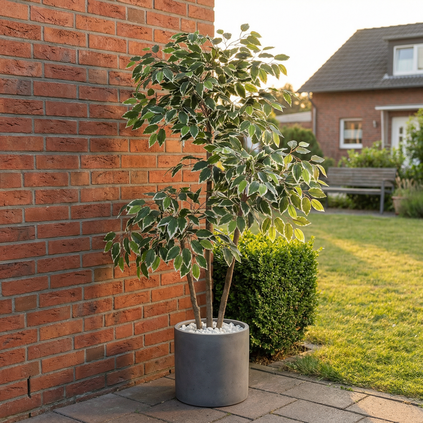 Kunstmatige Ficus Benjamina 150 cm met sierpot