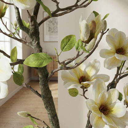Kunstmatige magnoliaboom 120–180 cm met decoratieve pot