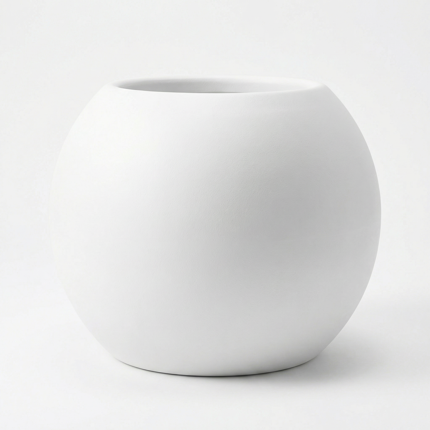 Bloempot Ø40 cm bolvorm wit PLENA