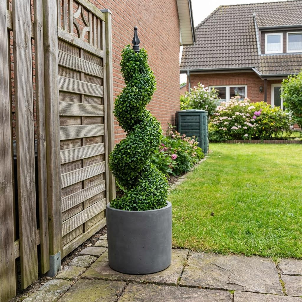 Kunstig Buksbom i Spiralform 90 cm (2-pak)