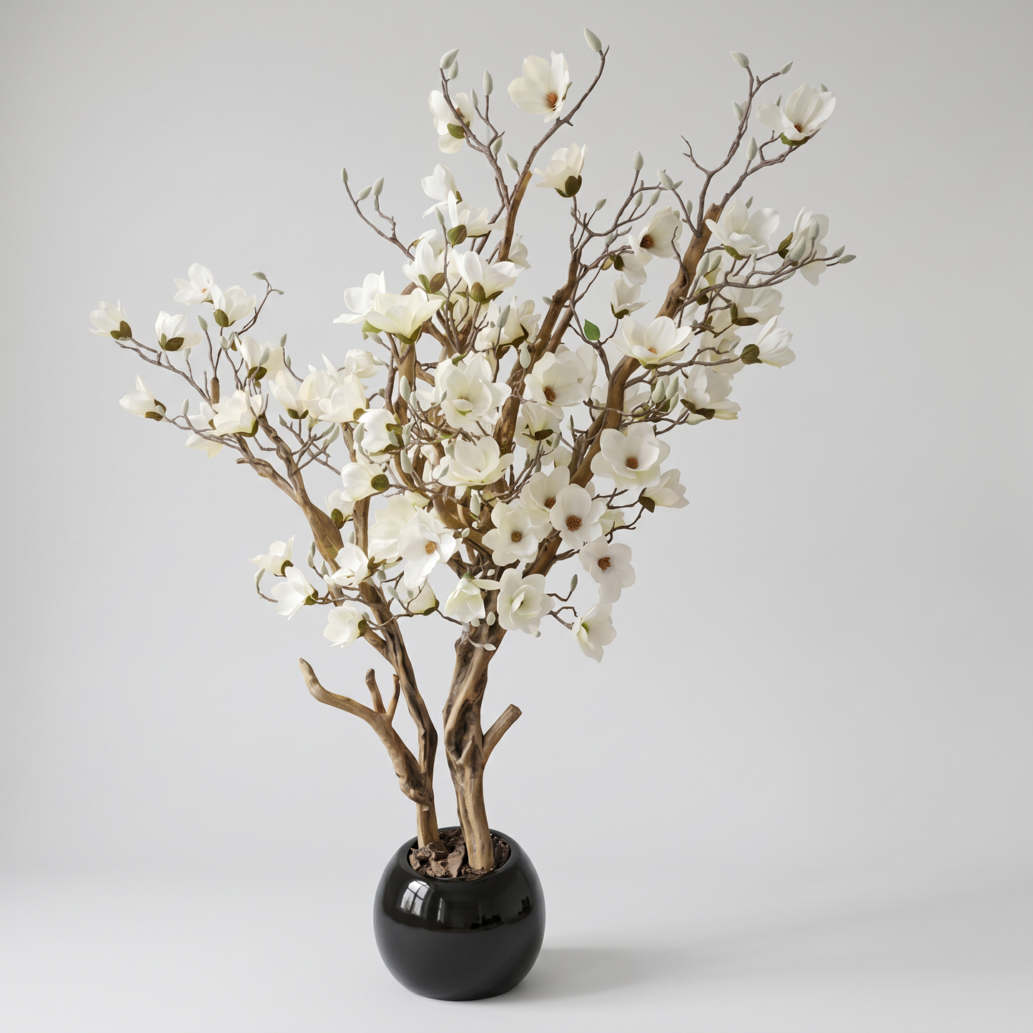 Kunstig magnoliatræ 220 cm med dekorativ potte