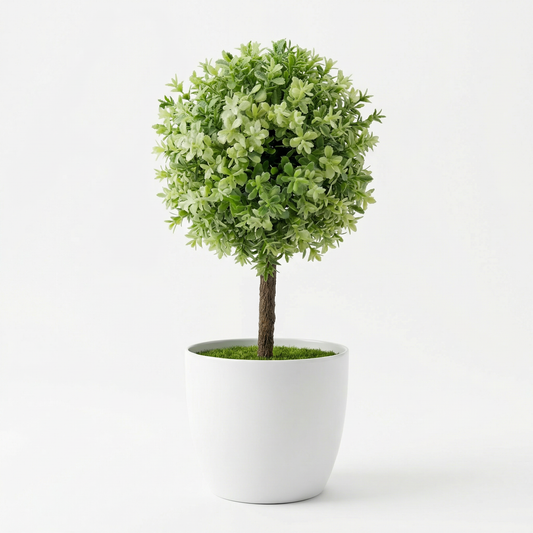 Kunstigt Mini-Kugletræ 27 cm med Dekorationspotte