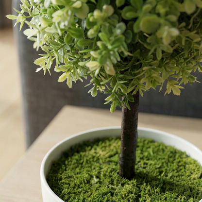 Kunstmatige mini-bolboom 27 cm met sierpot