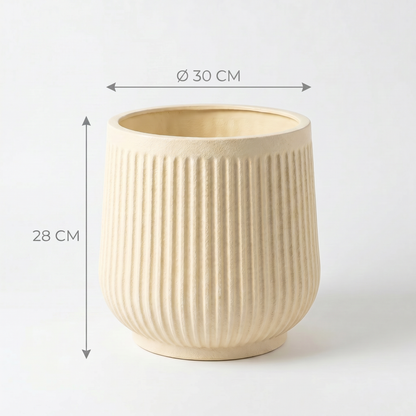 Bloempot Ø26 cm geribbeld CALMA