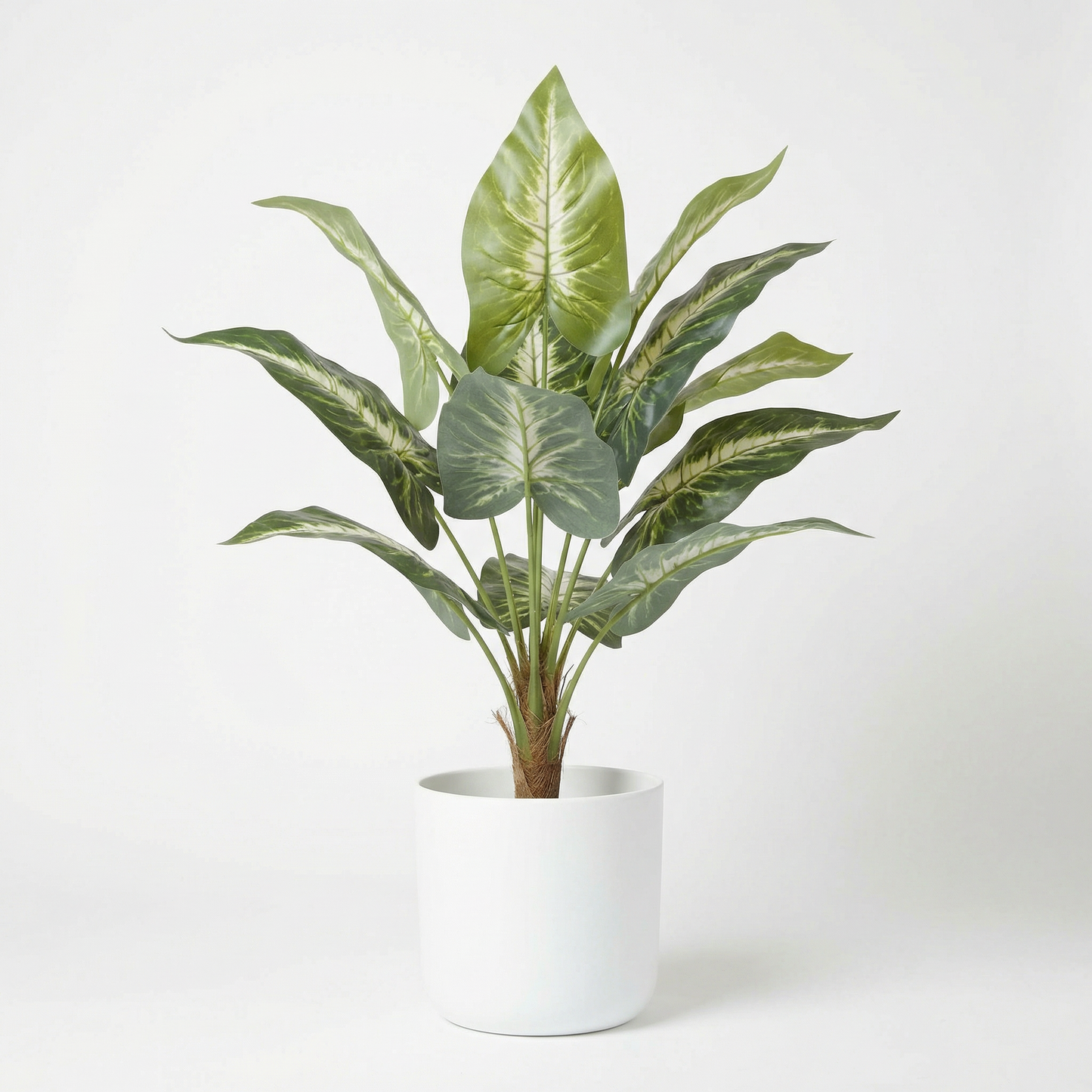 Kunstmatige Dieffenbachia-stelen groen-wit 45 cm