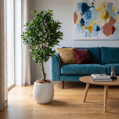 Bloempot Ø26 cm geribbeld CALMA