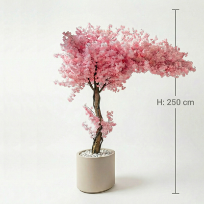 Kunstig Blomster-Bonsai 20 cm Med Dekorationspotte