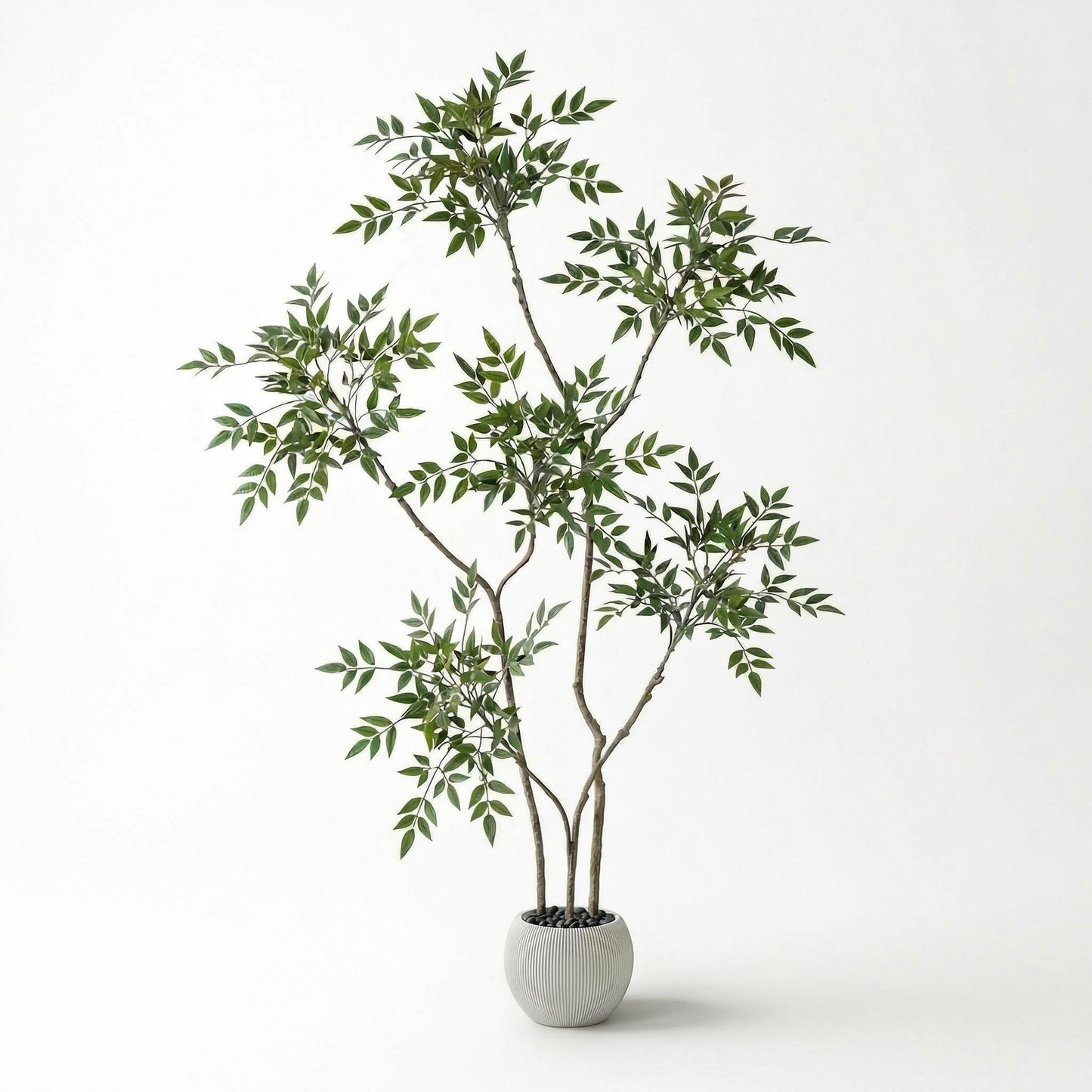 Kunstig Nandina-træ 150 cm med dekorationspotte