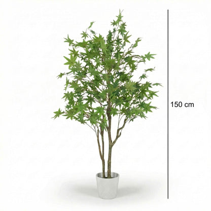 Kunstmatige Japanse esdoornboom, groen, 150 cm