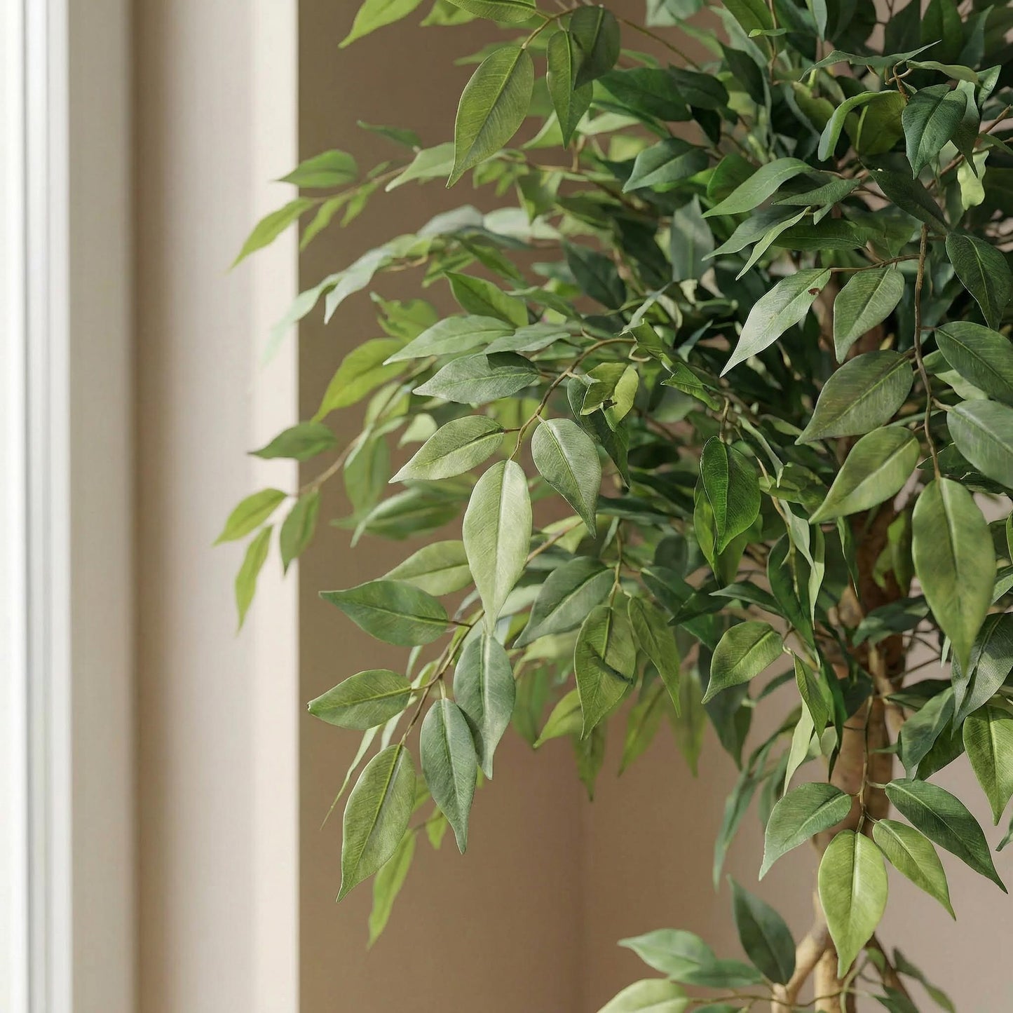 Kunstigt fikustræ 120–150 cm med dekorativ potte