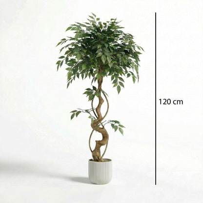 Kunstigt fikustræ 120–150 cm med dekorativ potte