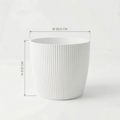 Bloempot Ø26 cm geribbeld CALMA