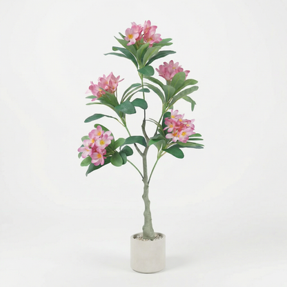 Kunstmatige Plumeria-boom Roze 120 cm met sierpot