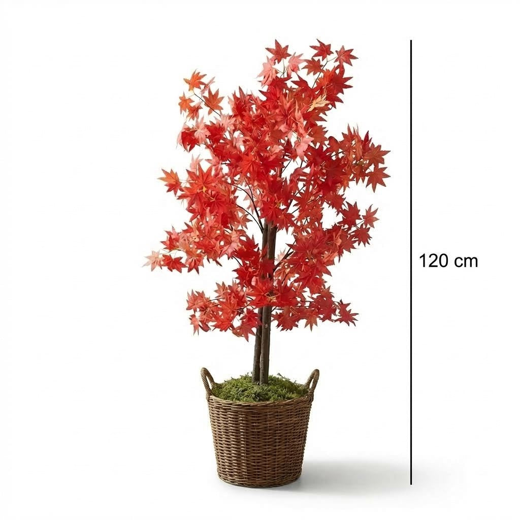 Kunstmatige Japanse esdoornboom rood 120 cm