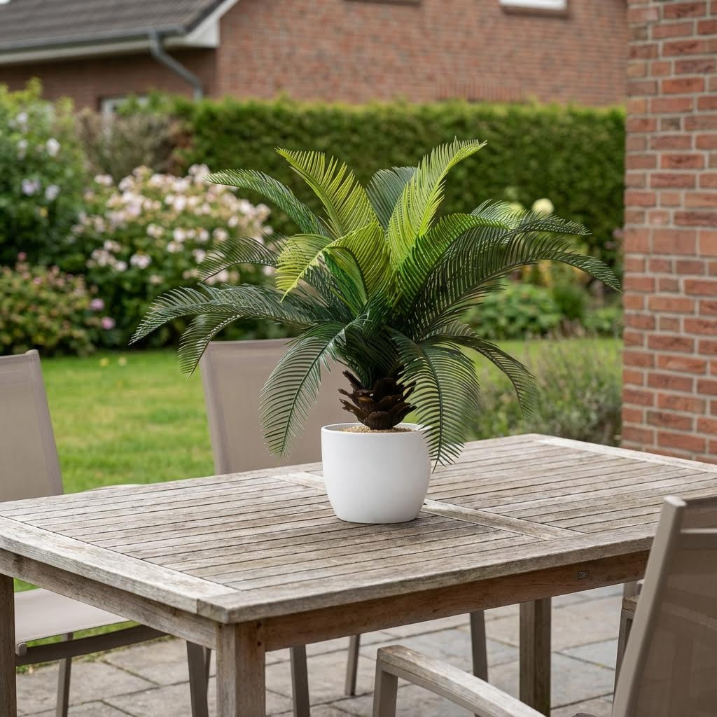 Kunstmatige Cycas 40 cm met steekstengel