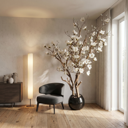Kunstig magnoliatræ 220 cm med dekorativ potte