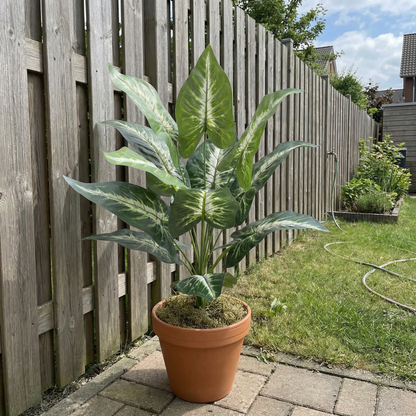 Kunstmatige Dieffenbachia-stelen groen-wit 45 cm