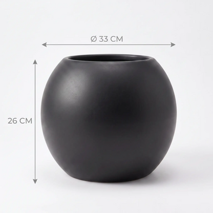 Urtepotte Ø40 cm kugleformet hvid PLENA