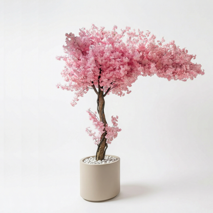 Kunstig Blomster-Bonsai 20 cm Med Dekorationspotte