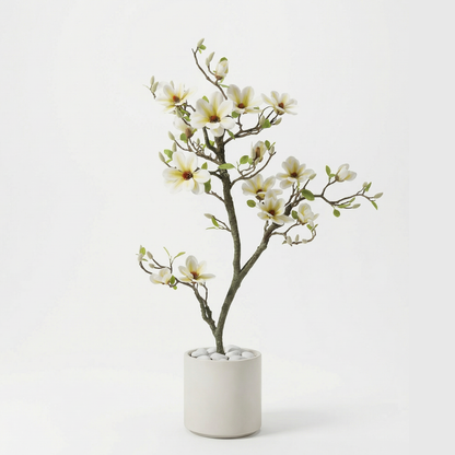 Kunstmatige magnoliaboom 120–180 cm met decoratieve pot